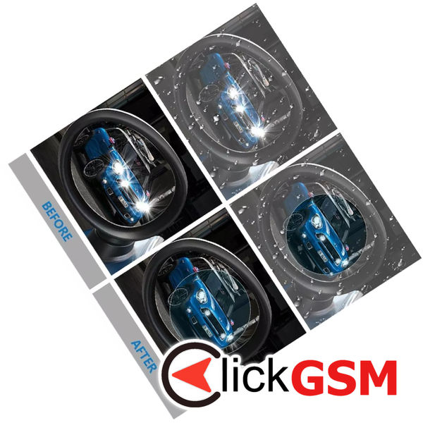 Techsuit - Rainproof Film (2 pack) - for Car Rear-View Mirror, 95 x 135mm - Transparent