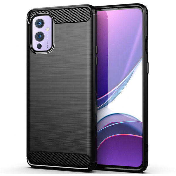 Techsuit - Carbon Silicone - OnePlus 9 - Black