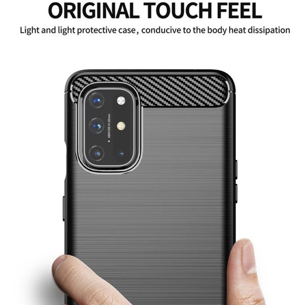 Techsuit - Carbon Silicone - OnePlus 9 - Black
