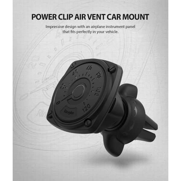 Ringke - Car Holder - Power Indicator Design for Air Vent - Black