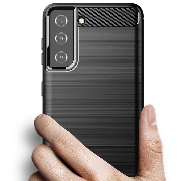 Techsuit - Carbon Silicone - Samsung Galaxy S21 Plus 5G - Black