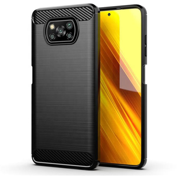 TechSuit - Carbon Silicone - Xiaomi Poco X3 / Poco X3 NFC / Poco X3 Pro - Black