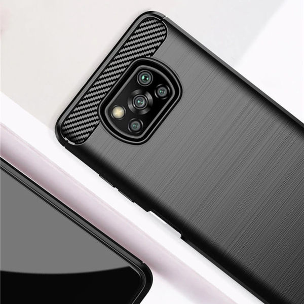 TechSuit - Carbon Silicone - Xiaomi Poco X3 / Poco X3 NFC / Poco X3 Pro - Black