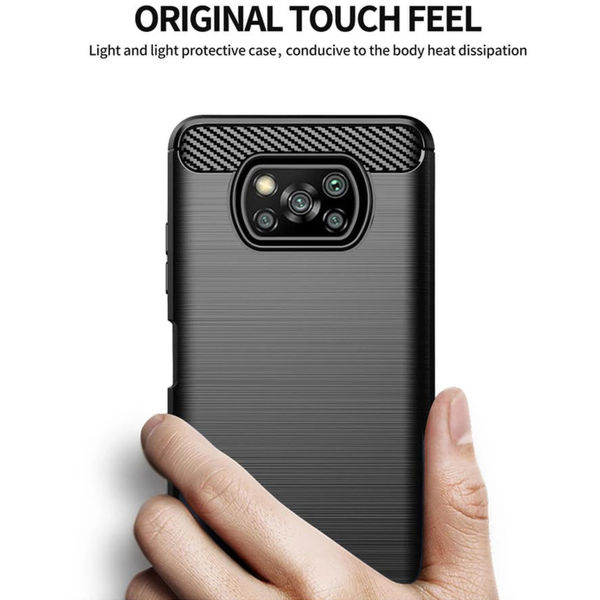 TechSuit - Carbon Silicone - Xiaomi Poco X3 / Poco X3 NFC / Poco X3 Pro - Black