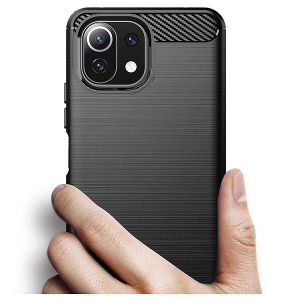 Techsuit - Carbon Silicone - Xiaomi Mi 11 Lite 4G / Mi 11 Lite 5G / 11 Lite 5G NE - Black