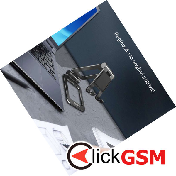 Yesido - Desk Holder (C97) - Silicone Pad, Folding Feature for Phone, Tablet - Black