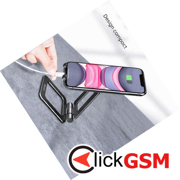 Yesido - Desk Holder (C97) - Silicone Pad, Folding Feature for Phone, Tablet - Black