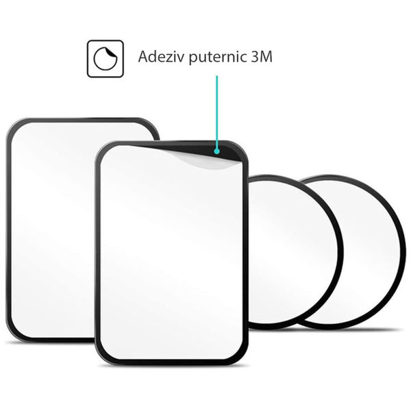 Techsuit - (2 pack) Metal Plate (MP02) - with PU Leather Cover - Black