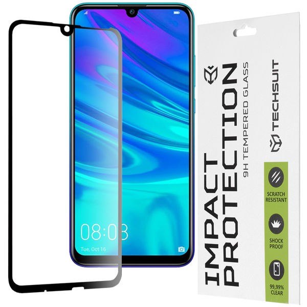 Techsuit - 111D Full Cover / Full Glue Glass - Huawei Honor 10 Lite/Honor 20 Lite/P smart 2019/P Smart Plus 2019 - Black