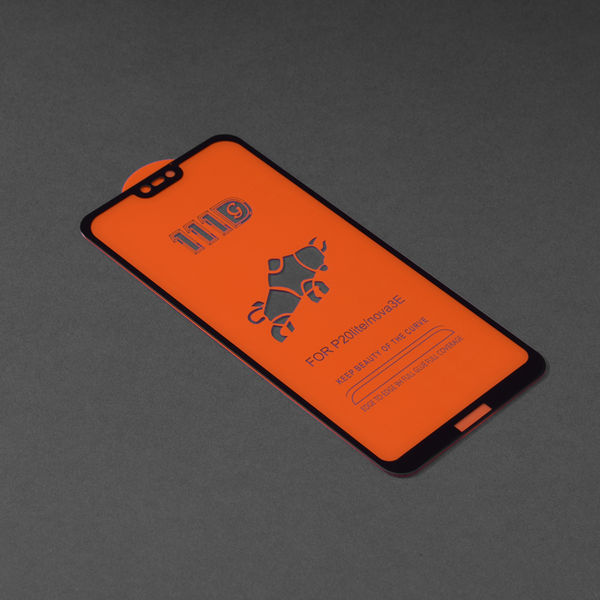 Techsuit - 111D Full Cover / Full Glue Glass - Huawei P20 Lite - Black