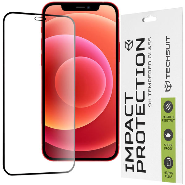 Techsuit - 111D Full Cover / Full Glue Glass - iPhone 12 mini - Black