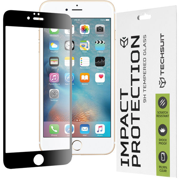 Techsuit - 111D Full Cover / Full Glue Glass - iPhone 6 / iPhone 6s - Black