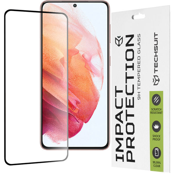 Techsuit - 111D Full Cover / Full Glue Glass - Samsung Galaxy S21 5G - Black