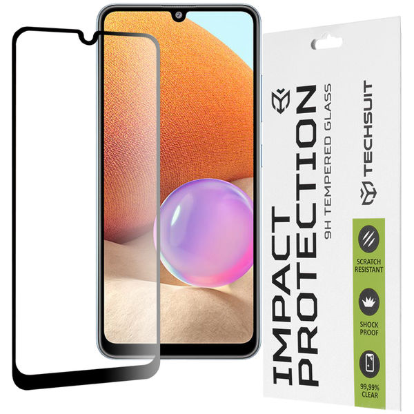 Techsuit - 111D Full Cover / Full Glue Glass - Samsung Galaxy A32 4G / A33 5G - Black