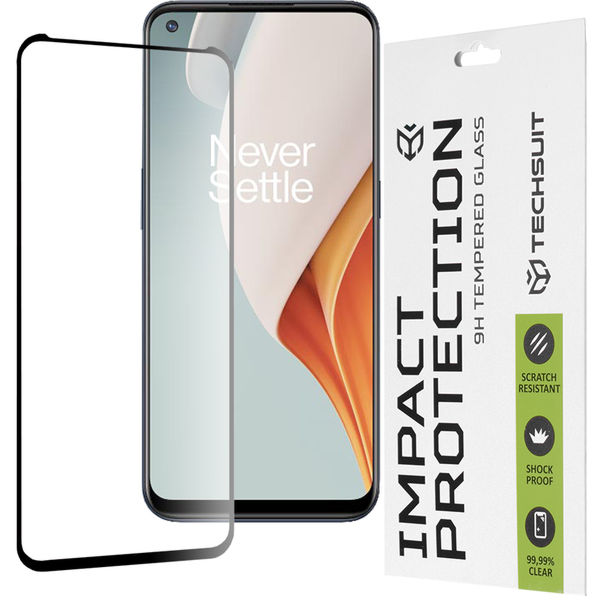 Techsuit - 111D Full Cover / Full Glue Glass - OnePlus Nord N100 - Black