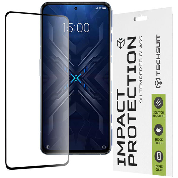 Techsuit - 111D Full Cover / Full Glue Glass - Xiaomi Black Shark 4 - Black