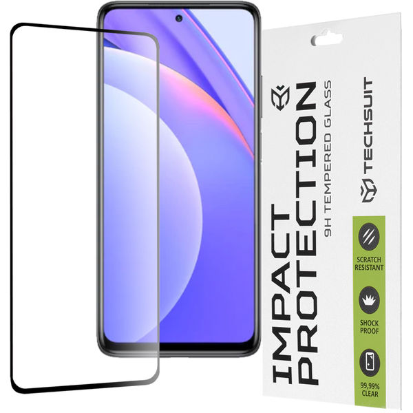 Techsuit - 111D Full Cover / Full Glue Glass - Xiaomi Mi 10T Lite 5G - Black