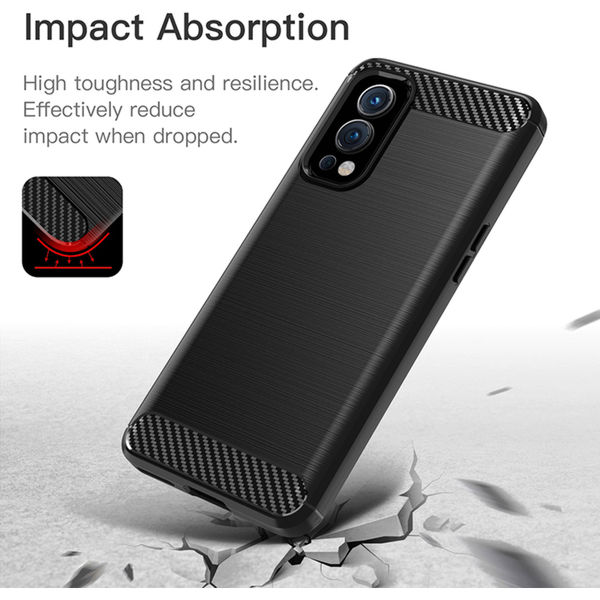 Techsuit - Carbon Silicone - OnePlus Nord 2 5G - Black