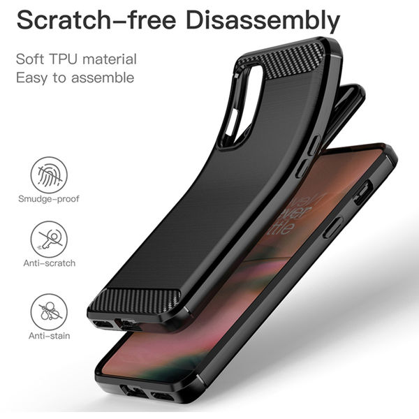 Techsuit - Carbon Silicone - OnePlus Nord 2 5G - Black