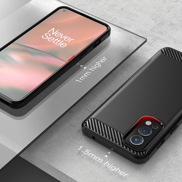 Techsuit - Carbon Silicone - OnePlus Nord 2 5G - Black