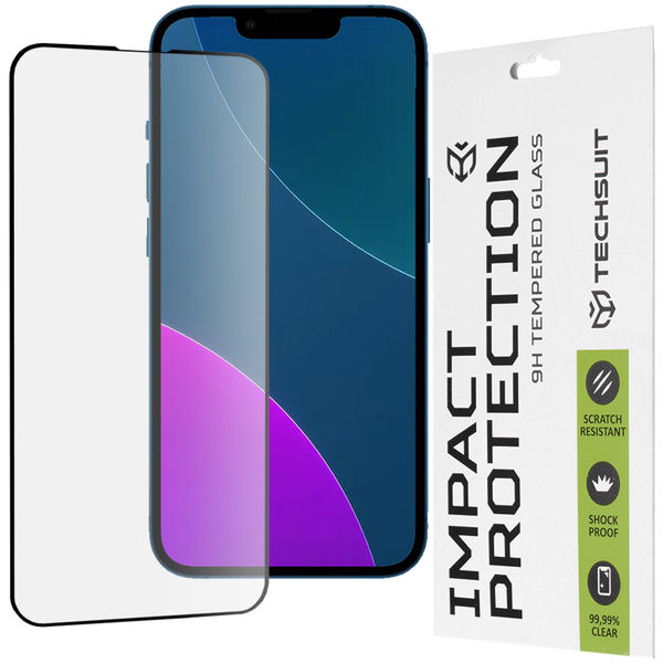 Techsuit - 111D Full Cover / Full Glue Glass - iPhone 13 mini - Black