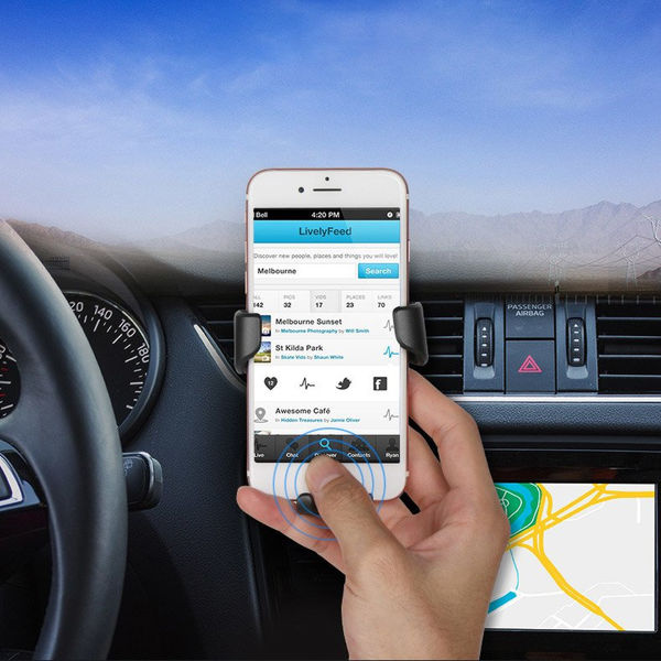 Techsuit - Car Holder (H01) - Gravity Grip for Air Vent - Black