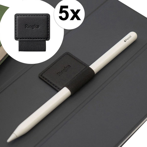 Ringke - Pen Holder (5 pack) - Ecological Leather, Textile, Elastic - Black