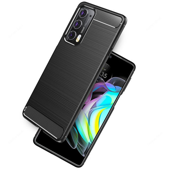 Techsuit - Carbon Silicone - Motorola Edge 20 5G - Black