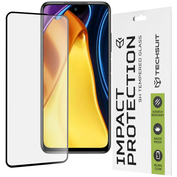 Techsuit - 111D Full Cover / Full Glue Glass - Xiaomi Redmi Note 10 5G / Poco M3 Pro 5G - Black