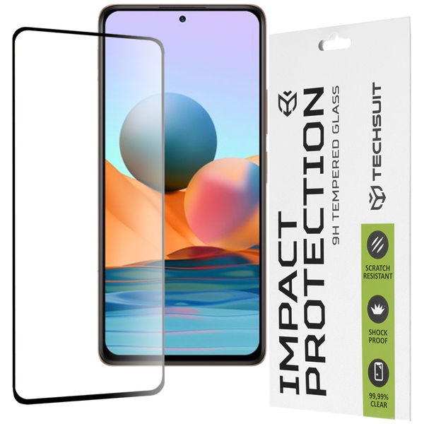 Techsuit - 111D Full Cover / Full Glue Glass - Xiaomi Redmi Note 10 Pro / Note 10 Pro Max - Black