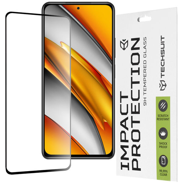 Techsuit - 111D Full Cover / Full Glue Glass - Xiaomi Mi 11i / Poco F3 - Black