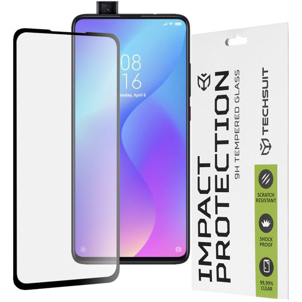 Techsuit - 111D Full Cover / Full Glue Glass - Xiaomi Mi 9T / Mi 9T Pro / Redmi K20 / Redmi K20 Pro - Black