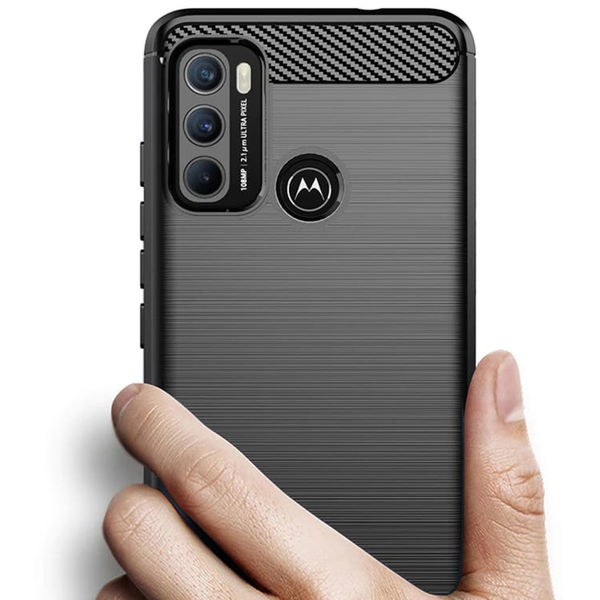Techsuit - Carbon Silicone - Motorola Moto G60 - Black