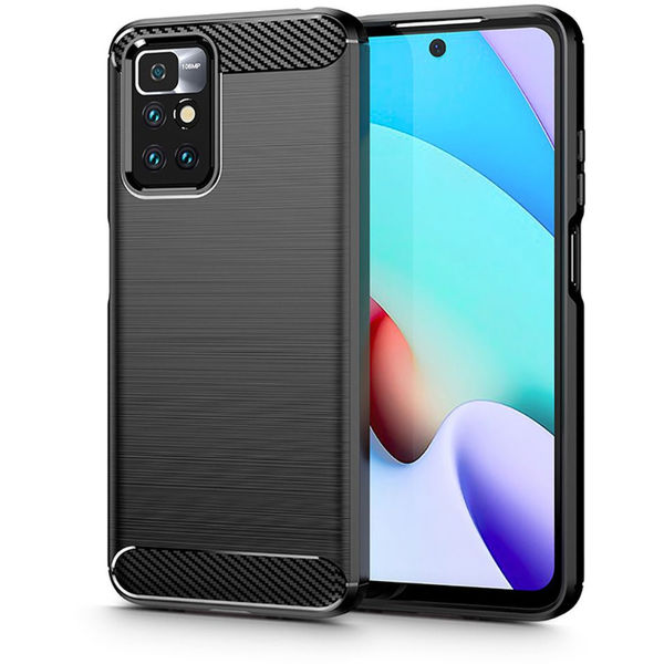 Techsuit - Carbon Silicone - Xiaomi Redmi 10 2021 / Redmi 10 2022 - Black