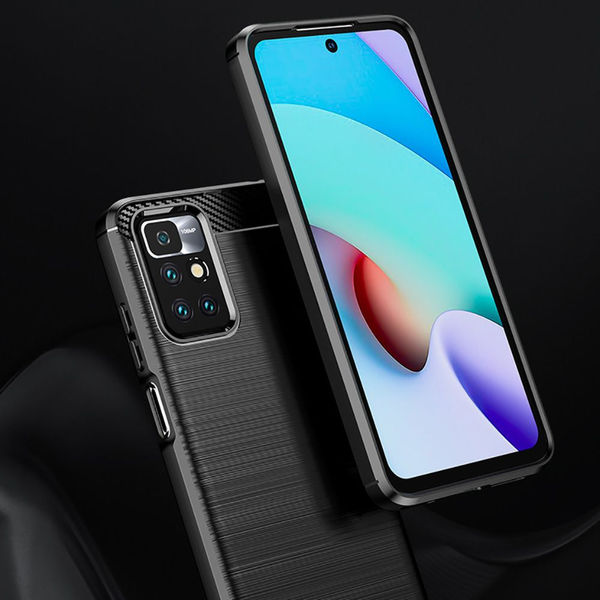Techsuit - Carbon Silicone - Xiaomi Redmi 10 2021 / Redmi 10 2022 - Black