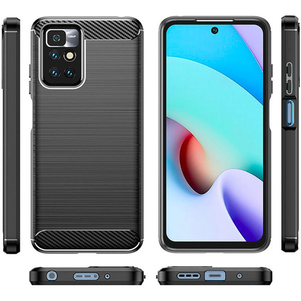 Techsuit - Carbon Silicone - Xiaomi Redmi 10 2021 / Redmi 10 2022 - Black