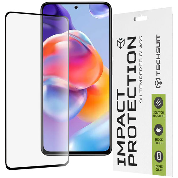 Techsuit - 111D Full Cover / Full Glue Glass - Xiaomi Redmi Note 11 Pro 4G/11 Pro 5G/11 Pro+ 5G/Poco X4 Pro 5G - Black