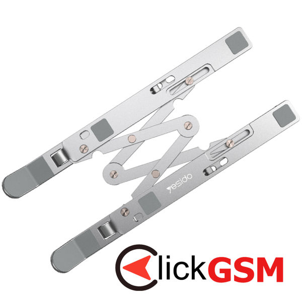 Yesido - Laptop Holder (LP01) - Folding Feature, Silicone Pads - Sliver