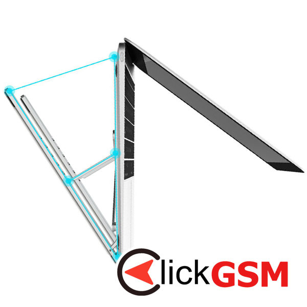 Yesido - Laptop Holder (LP01) - Folding Feature, Silicone Pads - Sliver