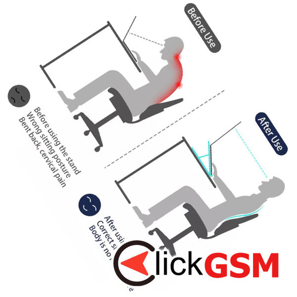 Yesido - Laptop Holder (LP01) - Folding Feature, Silicone Pads - Sliver