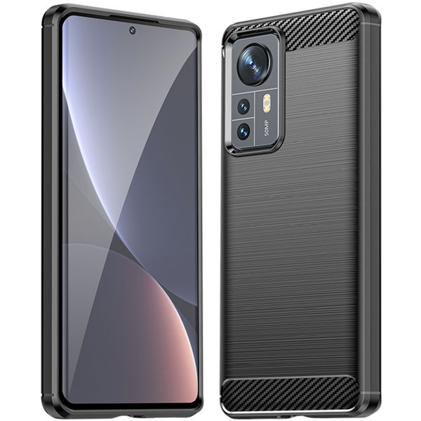 Techsuit - Carbon Silicone - Xiaomi 12 / 12X - Black