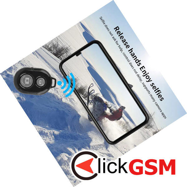 Techsuit - Bluetooth Remote Control (RMC-01) - for Selfie, iOS 360° Camera, Android, CR2032 Battery - Black