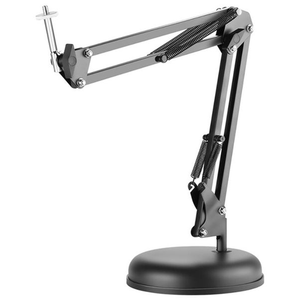 Techsuit - Desk Holder (GT6) - Adjustable Arm for Multipurpose Use with 1/4 Screw Compatibility - Black