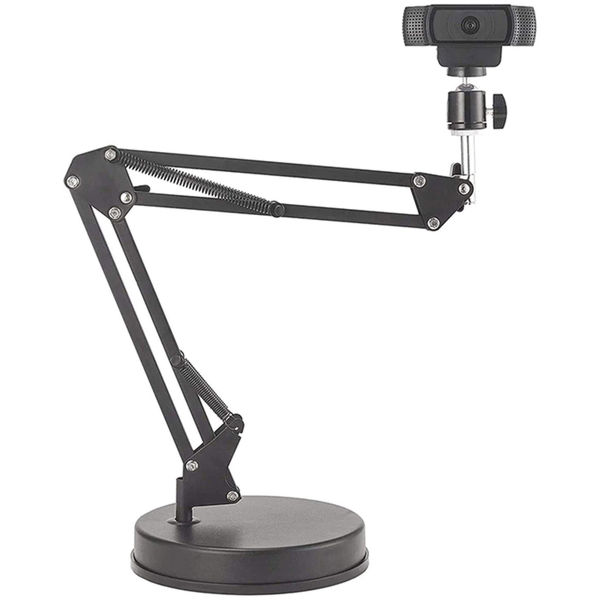 Techsuit - Desk Holder (GT6) - Adjustable Arm for Multipurpose Use with 1/4 Screw Compatibility - Black