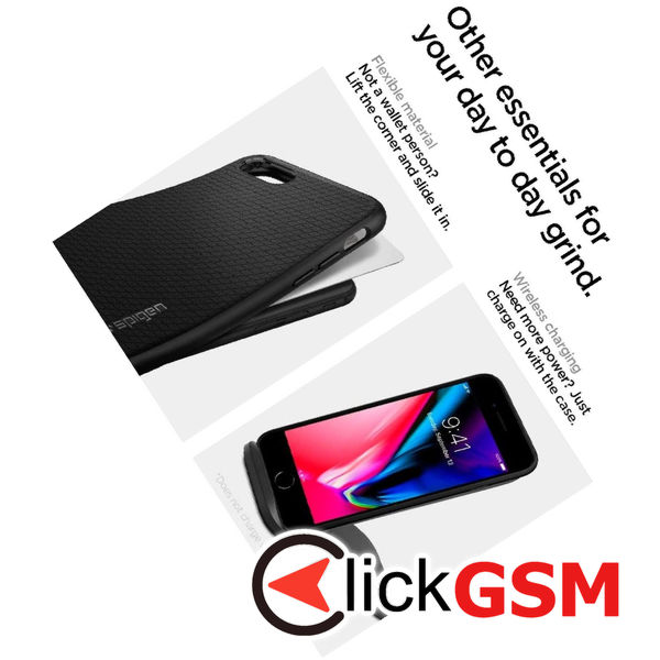 Spigen - Liquid Air - iPhone 7 / iPhone 8 / iPhone SE 2, SE 2020 / iPhone SE 3, SE 2022 - Black