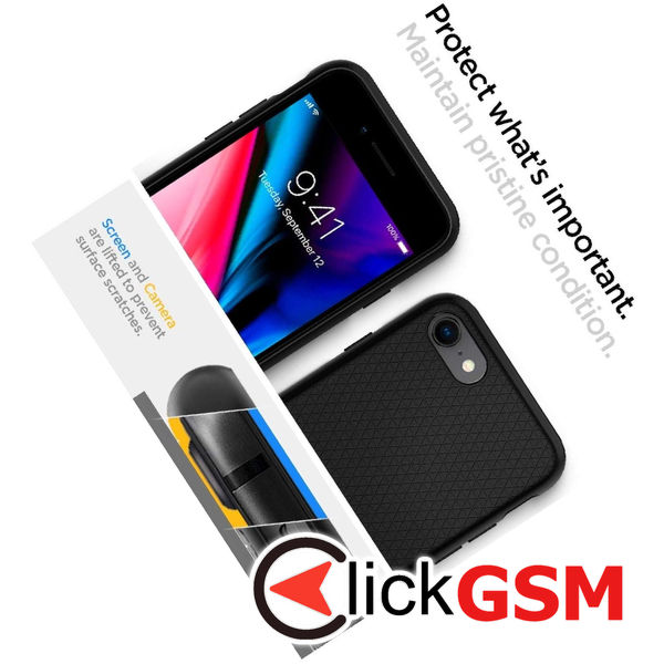 Spigen - Liquid Air - iPhone 7 / iPhone 8 / iPhone SE 2, SE 2020 / iPhone SE 3, SE 2022 - Black