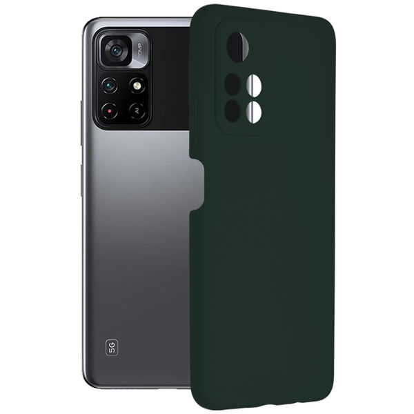 Techsuit - Soft Edge Silicone - Xiaomi Poco M4 Pro 5G - Dark Green
