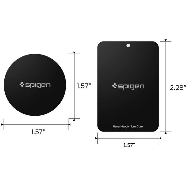 Spigen - (4 pack) Metal Plate (MP-4P) - with Matte Cover Paint - Black