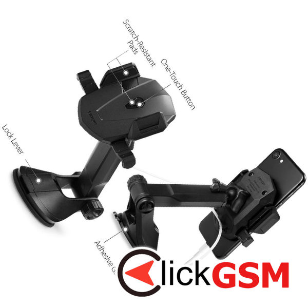 Spigen - Car Holder (TS35) - Automatic Lock for Dashboard, Windshield - Black