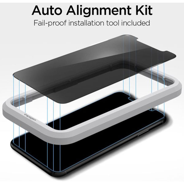 Spigen - Glas.tR Align Master - iPhone 11 / iPhone XR - Privacy